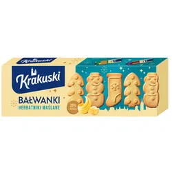 Krakuski Bałwanki Herbatniki Maślane 125G