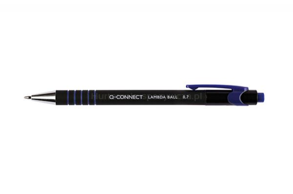 Długopis automatyczny Q-CONNECT LAMBDA, 0,7mm, niebieski - 2