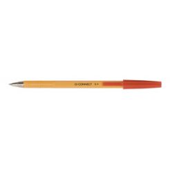 Długopis Q-CONNECT z wymiennym wkładem 0,4mm (linia), czerwony