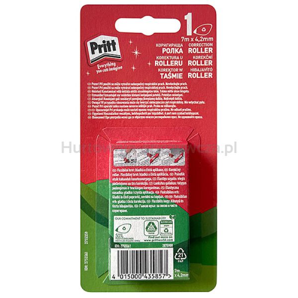 PRITT ECO FLEX Korektor w taśmie myszka, 4,2mm x 7m, blister  - 3