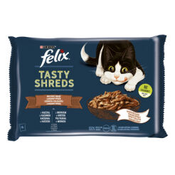 Felix Tasty Shreds Mix Karmy Dla Kota Kaczka Indyk (4X80G)