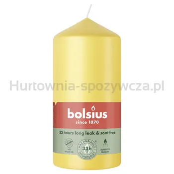 Bolsius Świeca Pieńkowa Essentials 120/58 Słoneczny Żółty