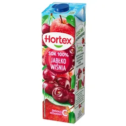 Hortex Sok 100% Jabłko Wiśnia Karton 1L