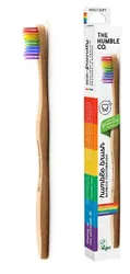 Szczoteczka do zębów dla dzieci, bambusowa ultra soft rainbow 14.5cm