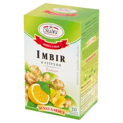 Malwa Sunny Garden Herbatka Ziołowo-Owocowa Imbir&Ampcytryna 20 Torebek 40 G (20X2 G)