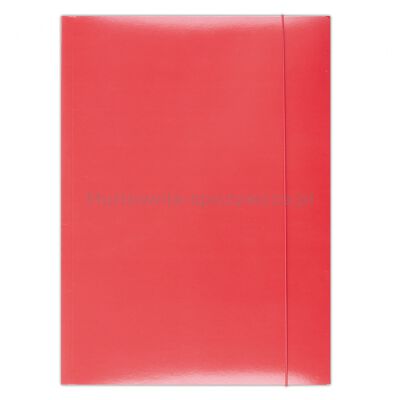 Office Products Teczka z gumką, karton, A4, 300gsm, 3-skrz., czerwona 