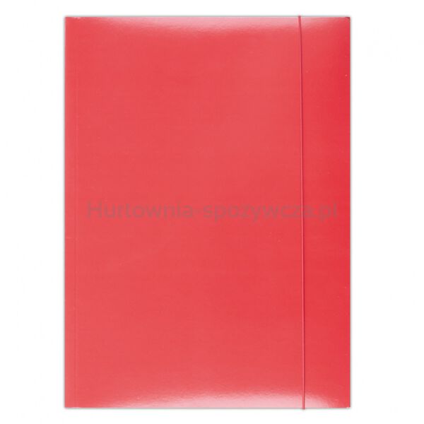 Office Products Teczka z gumką, karton, A4, 300gsm, 3-skrz., czerwona 