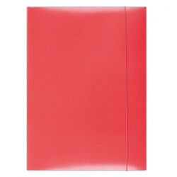 Office Products Teczka z gumką, karton, A4, 300gsm, 3-skrz., czerwona 