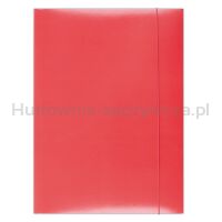 Office Products Teczka z gumką, karton, A4, 300gsm, 3-skrz., czerwona 