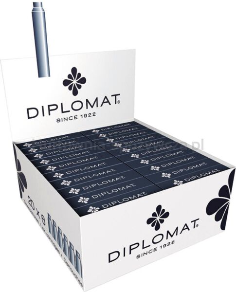 Naboje do piór DIPLOMAT, 6szt., czarne - 2