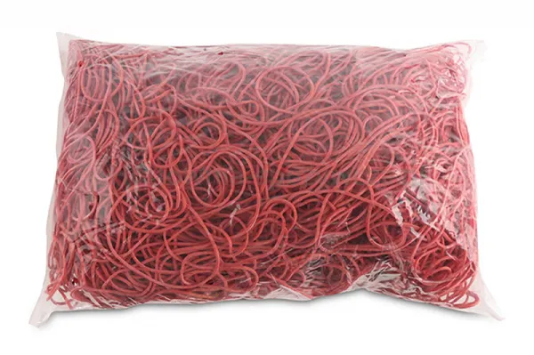 Office Products Gumki Recepturki Średnica 80Mm, 1,5X1,5Mm, 60% Kauczuku, 1000G, Zgrzewka, Czerwone 
