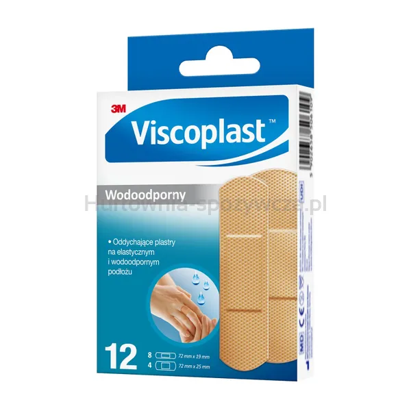 Zestaw plastrów VISCOPLAST, wodoodporne, 12szt.