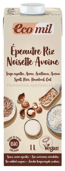 Napój roślinny orkisz-ryż-orzechy laskowe- owies BIO 1 l