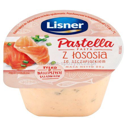 Pasta Pastella Z Łososia Ze Szczypiorkiem 80 G Lisner