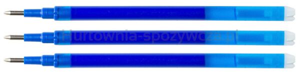 Q-Connect Wkład do długopisu wymazywalnego 1,0mm, 3szt., zawieszka, niebieski 