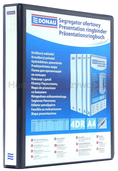Donau Segregator Ofertowy Pp, A4/4Rd/65, Czarny 