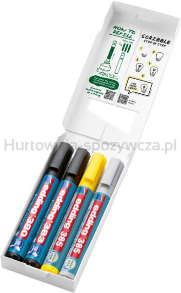 Zestaw markerów do efektów na flipchartach e-385, e-380 i e-383 EDDING, 4 szt., mix kolorów - 2