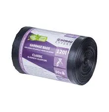 Worki na odpady DONAU EXPERT, klasyczne, LDPE, 120l, 50 szt., czarne