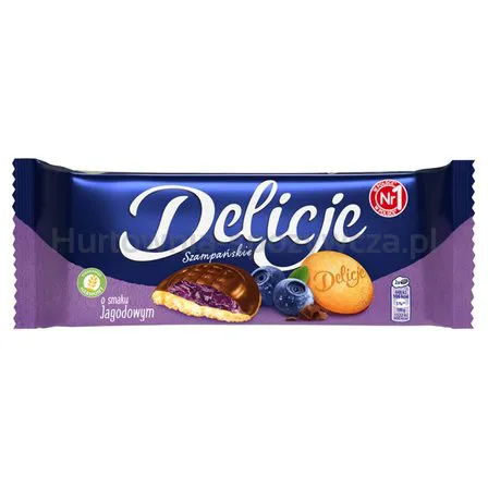 Wedel Delicje Szampańskie Biszkopty Z Galaretką Jagoda Oblewane Czekoladą 147 G