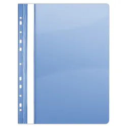 Donau Skoroszyt PVC, A4, twardy, 150/160mikr., wpinany, niebieski 