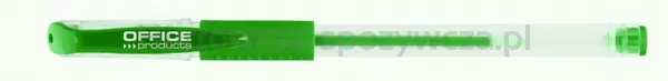 Office Products Długopis żelowy, gumowy uchwyt, 0,5mm, zielony 