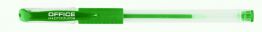 Office Products Długopis żelowy, gumowy uchwyt, 0,5mm, zielony 