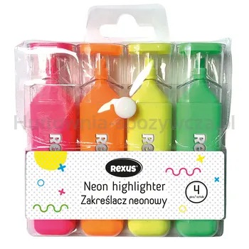 Rexus Zakreślacz Neonowy 4Szt.