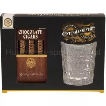 Zestaw Prezentowy: Szklanka Do Whiskey Z Czekoladowymi Cygarami 75Gr