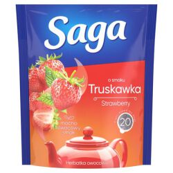 Herbata SAGA, truskawkowa, 20 torebek