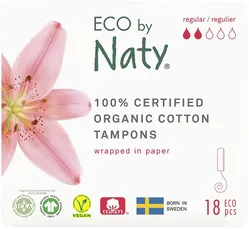 Ekologiczne tampony, regular, 18 szt