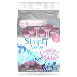 Gillette Simply Venus 3 Maszynki Jednorazowe Do Golenia, 12 Sztuk