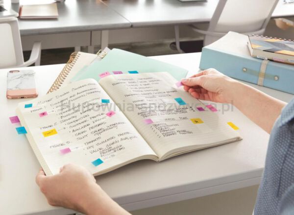 Zakładki indeksujące POST-IT® (680-B2EU), PP, 25,4x43,2mm, 2x50 kart., niebieskie - 6