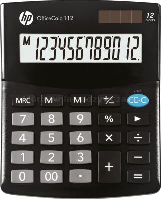 HP-OC Kalkulator biurowy 112/INT BX, 12-cyfr. wyświetlacz, 125x101x33mm, czarny 