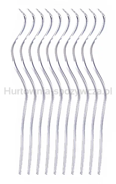 Świeczki spiralne PARTY GO, 14cm, 10 szt., srebrne