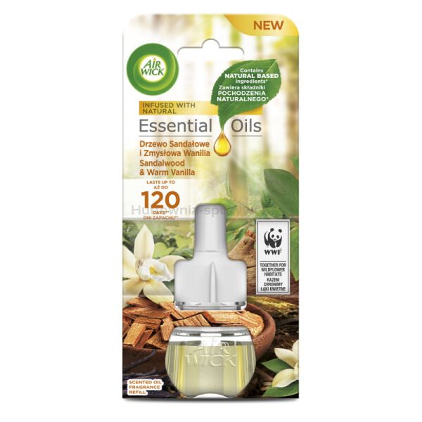 Air Wick Elektryczny Wkład Drzewo Sandałowe i Zmysłowa Wanilia 19 ml
