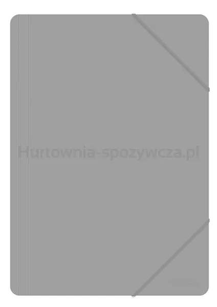 Office Products Teczka Z Gumką, A4, Pp, 500Mikr., 3-Skrz., Szara 