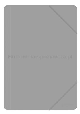 Office Products Teczka z gumką, A4, PP, 500mikr., 3-skrz., szara 