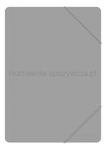 Office Products Teczka z gumką, A4, PP, 500mikr., 3-skrz., szara 