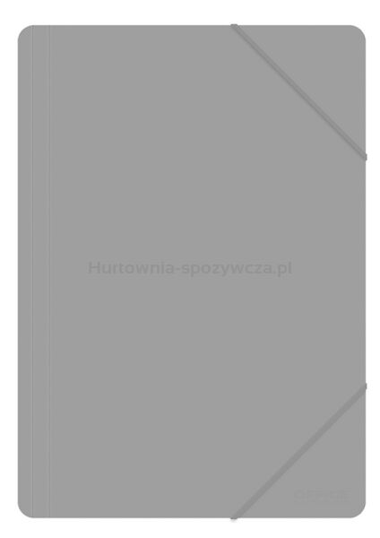 Office Products Teczka z gumką, A4, PP, 500mikr., 3-skrz., szara 