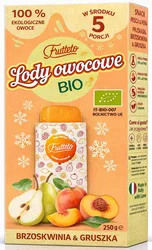 Lody do zamrażania brzoskwinia-gruszka 100% owoców BIO 5 x 50 g