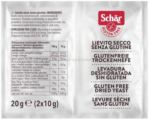 Lievito- drożdże suche BEZGL. 20 g