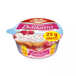 President Twaróg Delikatny z rzodkiewką 150g+25g