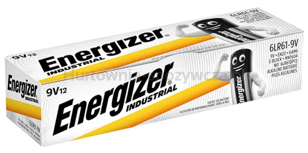 Bateria Energizer Industrial, E, 6Lr61,9V, 12Szt.