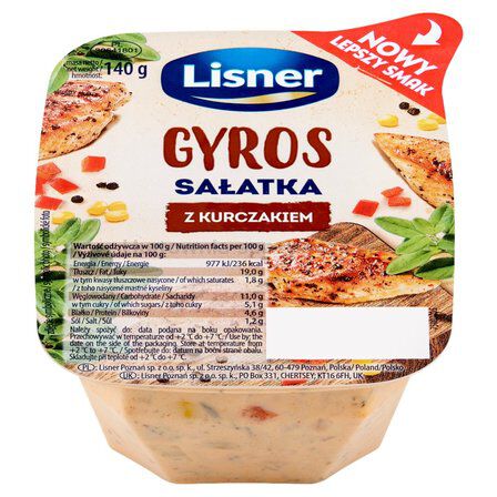 Lisner Sałatka Gyros Z Kurczakiem 140G