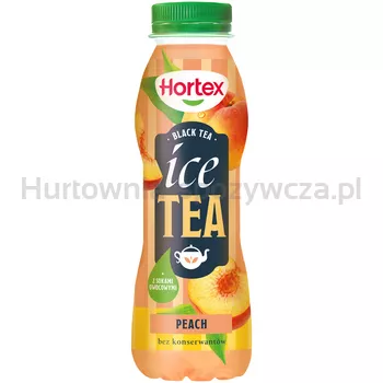 Hortex Ice Tea Napój jabłkowo-brzoskwiniowy z dodatkiem ekstraktu z liści czarnej herbaty butelka Pet 400 ml kaucja