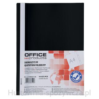 Skoroszyt Office Products, 120/180 Mic, Pp, Czarny