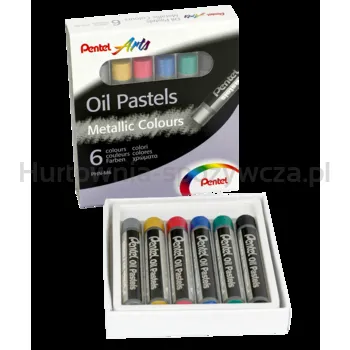 Pentel Pastele Olejne W 6 Metalicznych Kolorach, Phn-M6