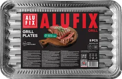 Tacki grillowe ALUFIX Fix-Grill, aluminiowe, prostokątne, 5 szt.