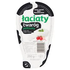 Łaciaty Twaróg klinek półtłusty 250g