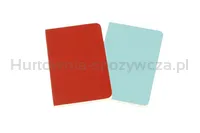 Zestaw 2 zeszytów MOLESKINE Volant, XS, 6,5x10,5cm, w linie, 56 stron, coral orange/aquamarine - 3